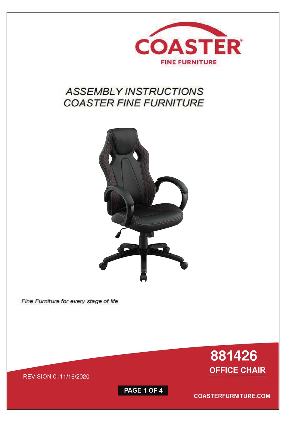 COASTER 881426 ASSEMBLY INSTRUCTIONS Pdf Download ManualsLib