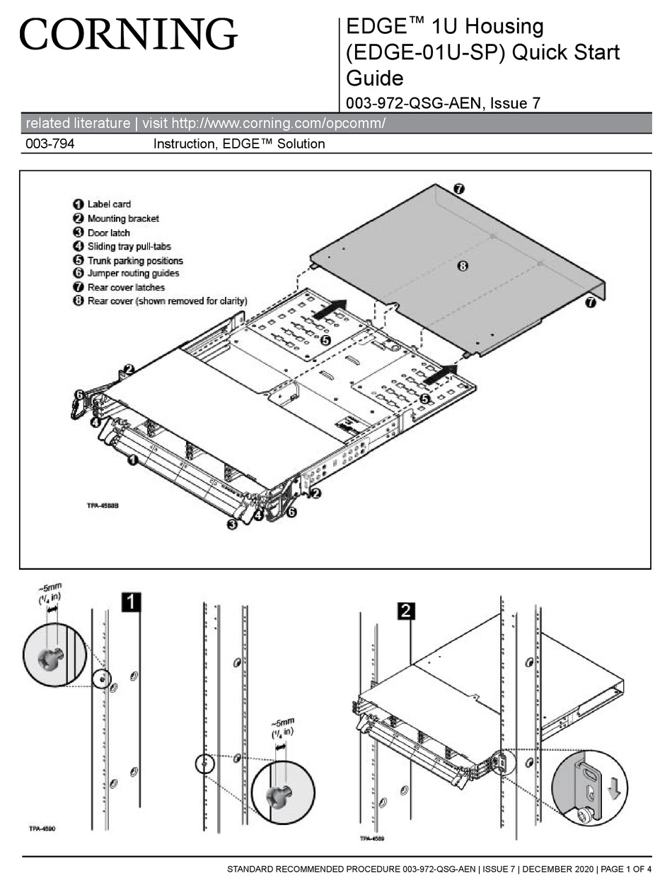 CORNING EDGE01USP QUICK START MANUAL Pdf Download ManualsLib