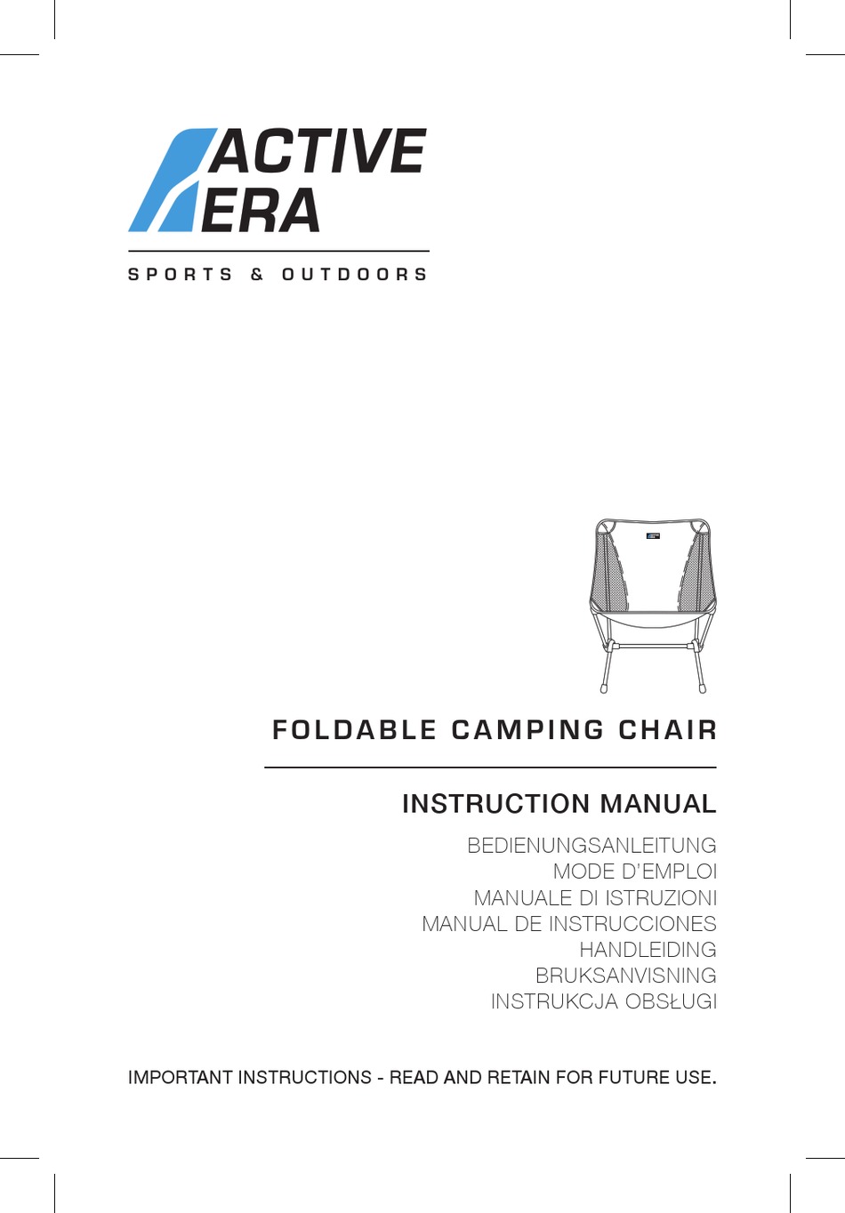 ACTIVE ERA CF01BU INSTRUCTION MANUAL Pdf Download ManualsLib