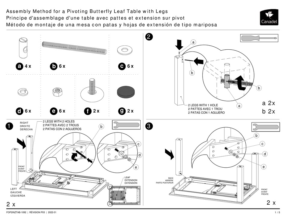 CANADEL QUI2SACZ092 ASSEMBLY INSTRUCTIONS MANUAL Pdf Download ManualsLib