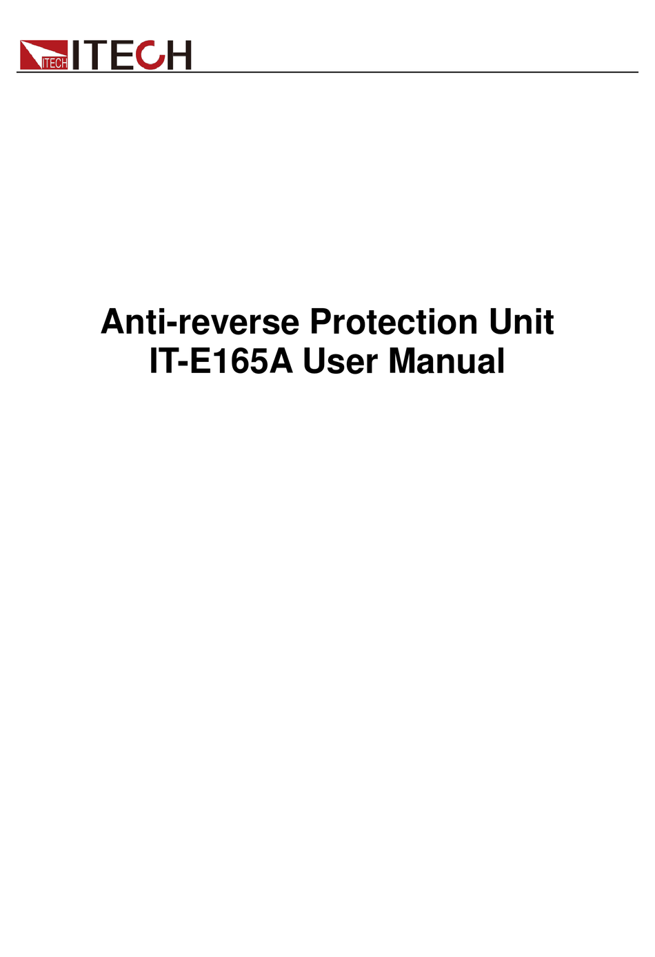 ITECH IT-E165A USER MANUAL Pdf Download | ManualsLib