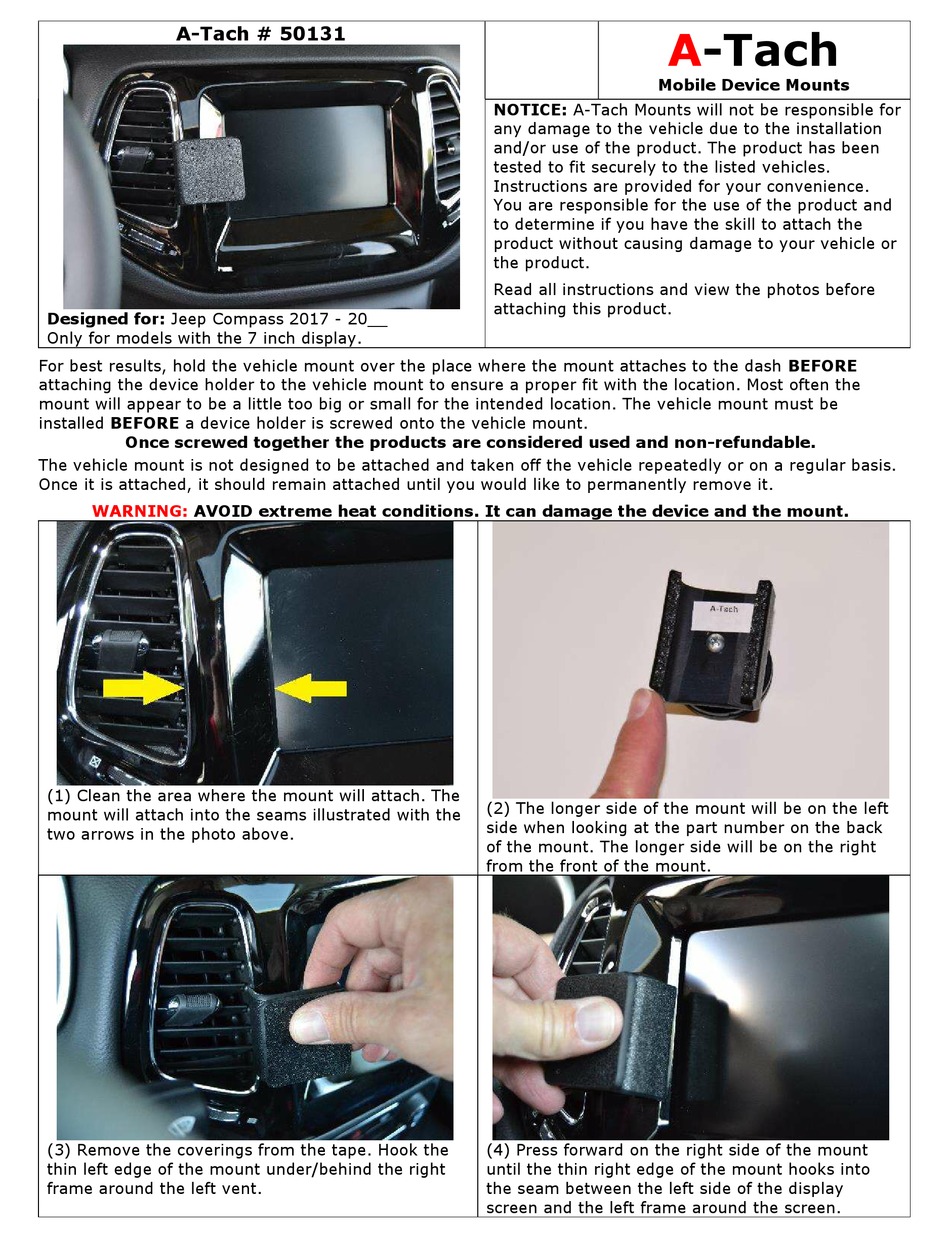 ATACH MOUNTS 50131 INSTRUCTIONS Pdf Download ManualsLib