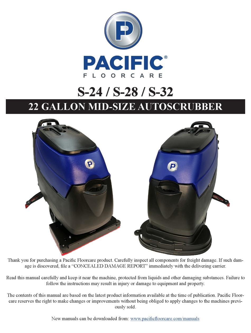 PACIFIC FLOORCARE S24 MANUAL Pdf Download ManualsLib