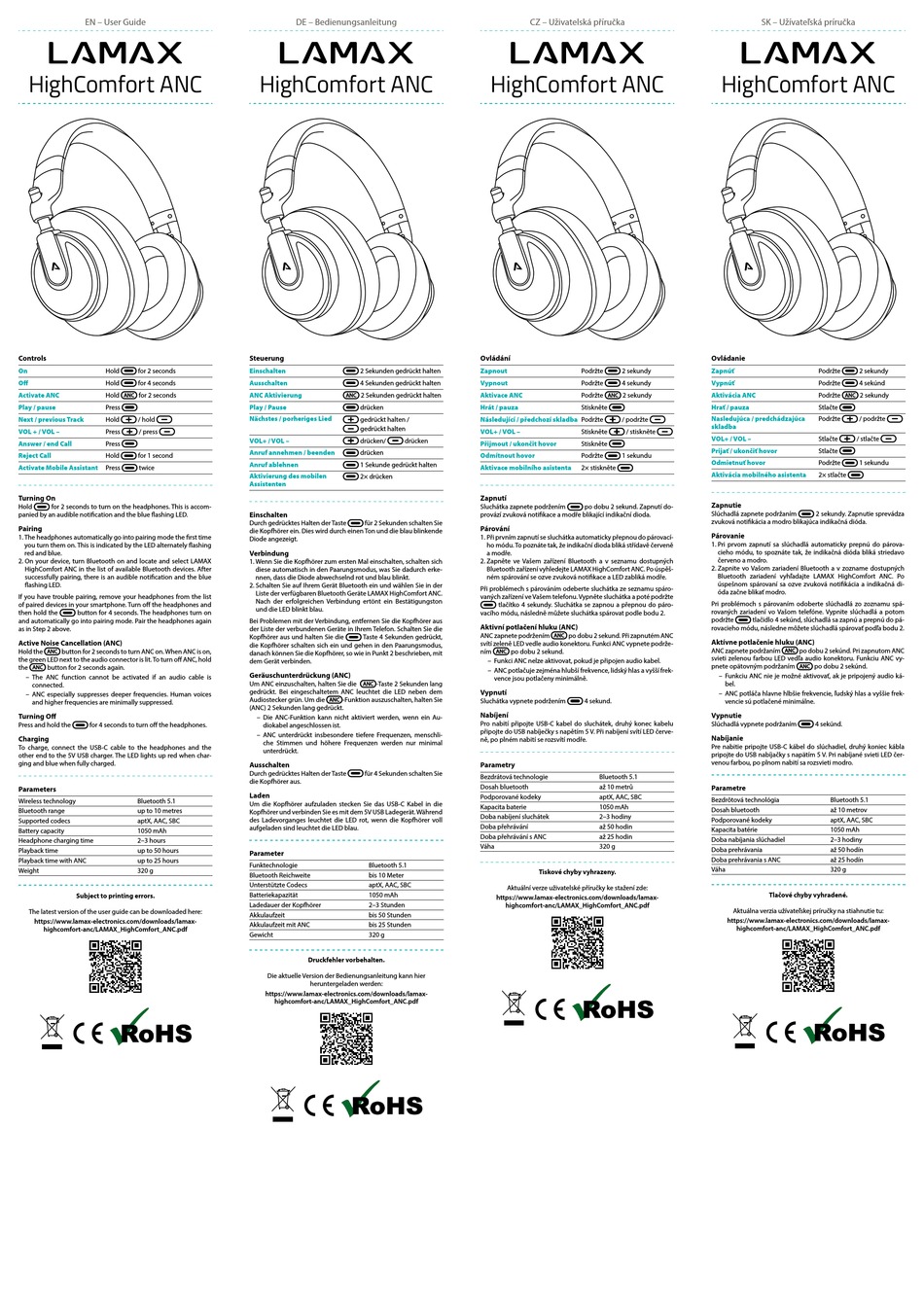 LAMAX ANC USER MANUAL Pdf Download ManualsLib