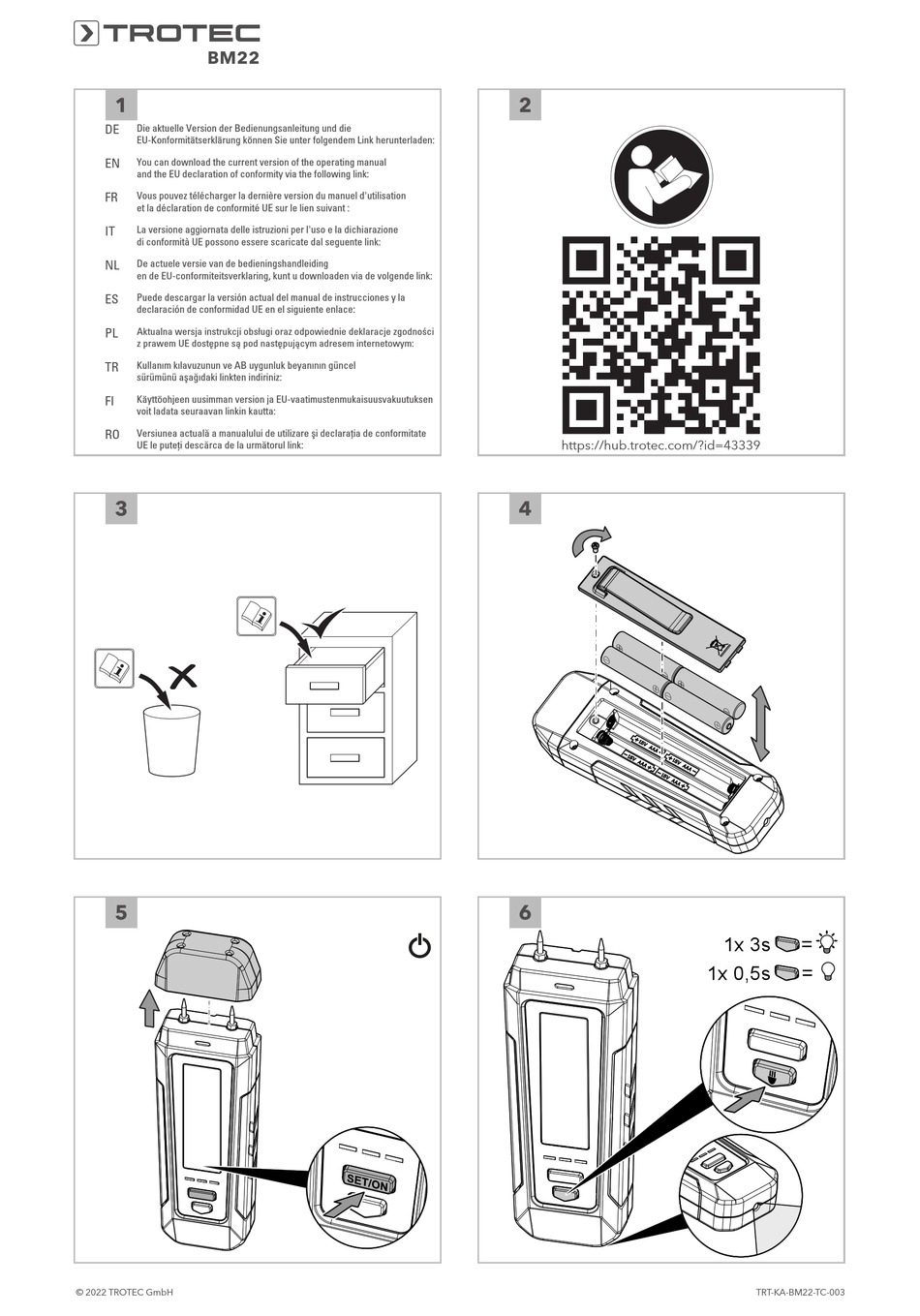 TROTEC BM22 QUICK START MANUAL Pdf Download | ManualsLib