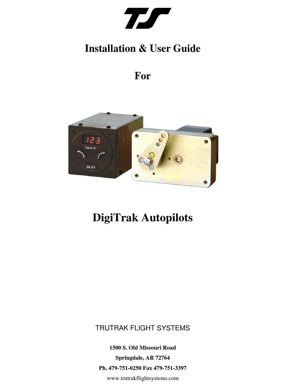 TS DIGITRAK AUTOPILOTS INSTALLATION & USER MANUAL Pdf Download ManualsLib