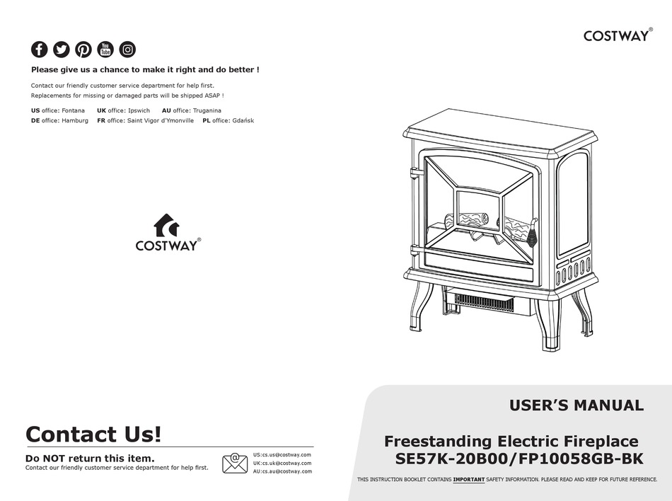 COSTWAY SE57K20B00 USER MANUAL Pdf Download ManualsLib