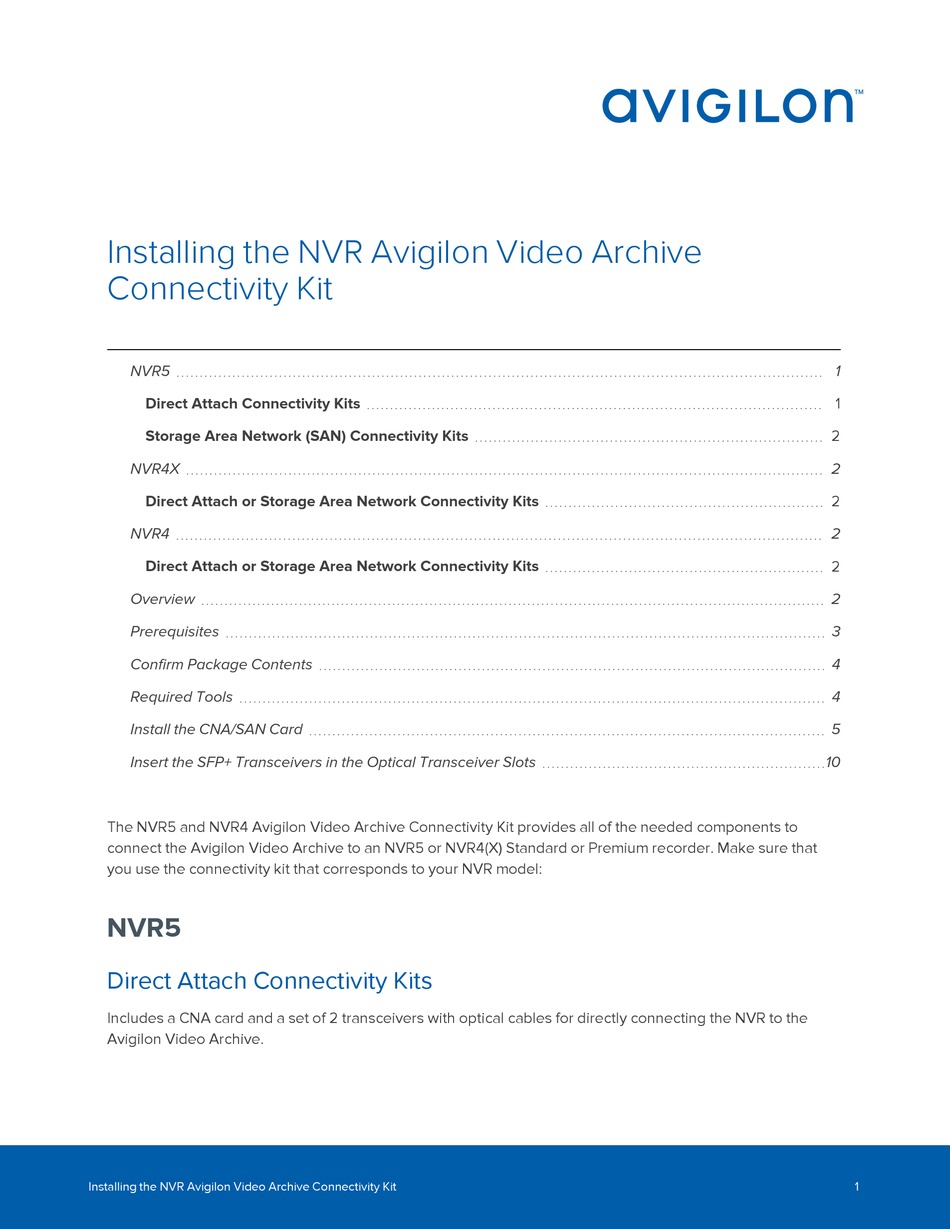 AVIGILON NVR5 MANUAL Pdf Download ManualsLib