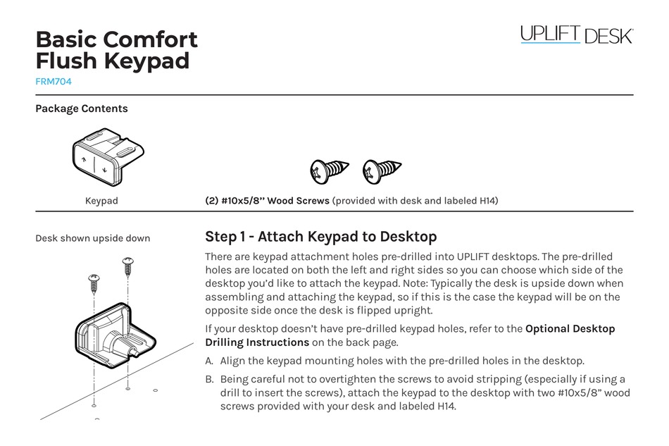 Basic Comfort Flush Keypad