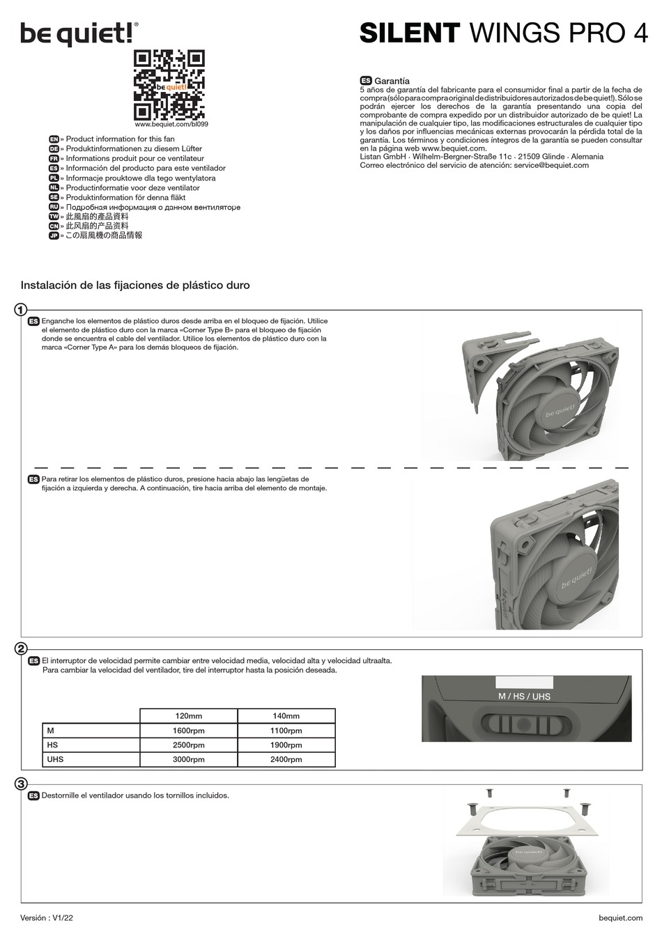 BE QUIET! SILENT WINGS PRO 4 QUICK START MANUAL Pdf Download ManualsLib