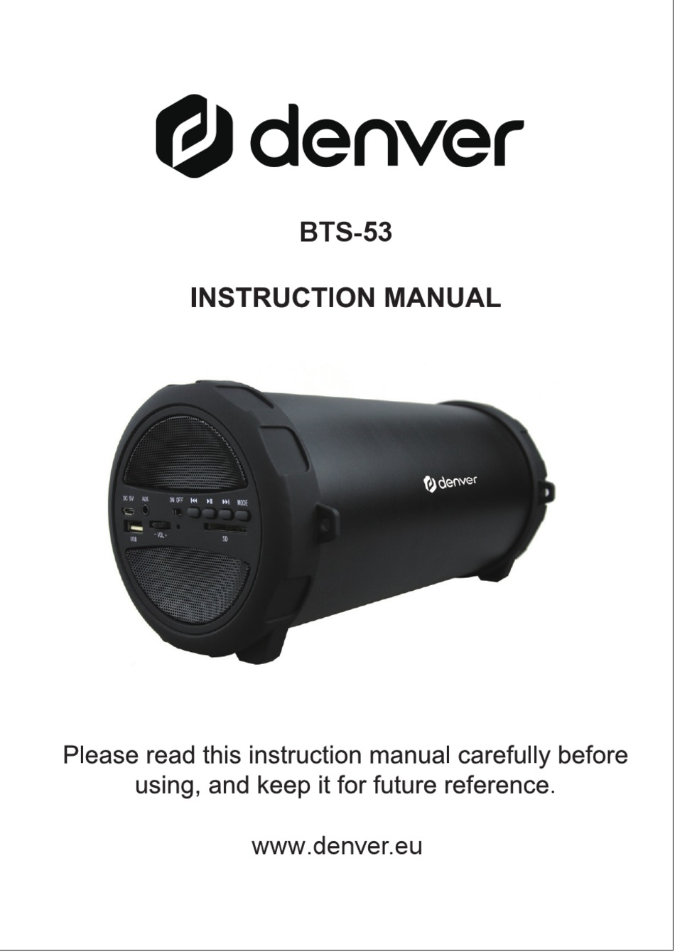 DENVER BTS53 INSTRUCTION MANUAL Pdf Download ManualsLib