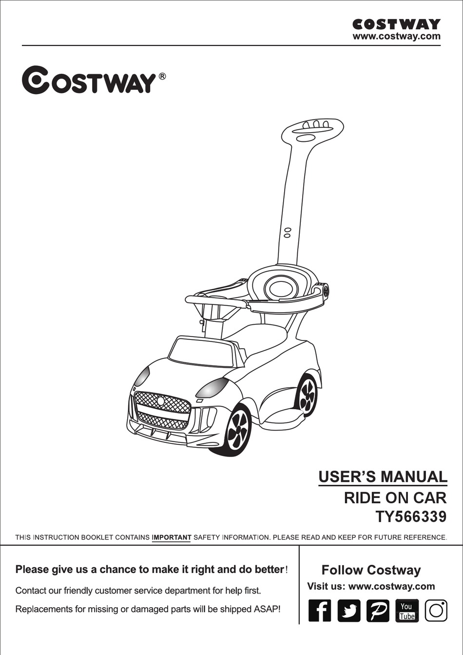 COSTWAY TY566339 USER MANUAL Pdf Download ManualsLib