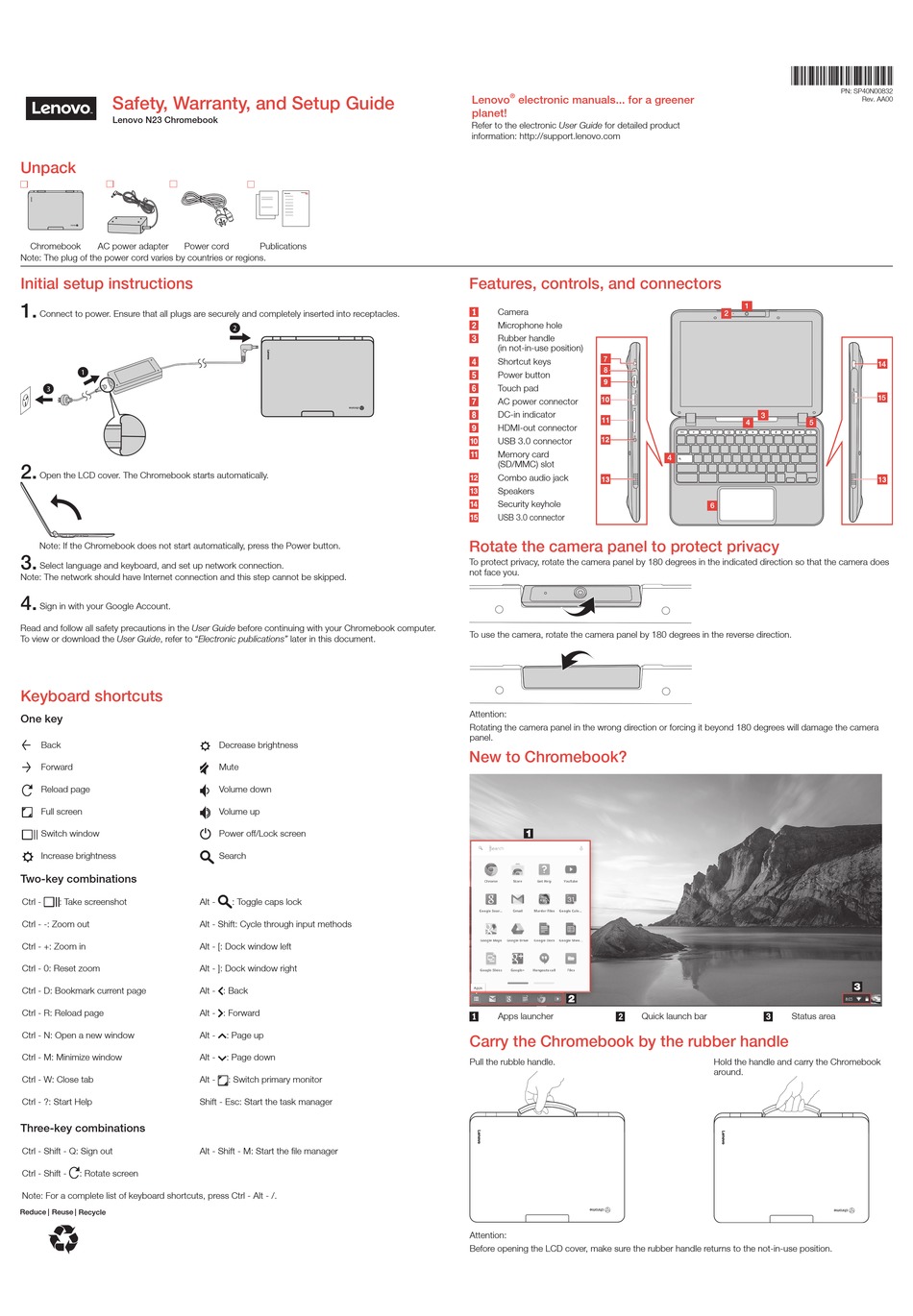 Lenovo Chromebook N23 Safety Warranty And Setup Manual Pdf Download Manualslib 4691