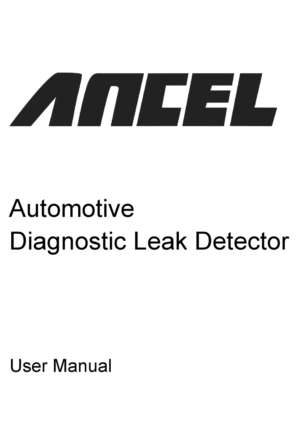 ANCEL S1000 USER MANUAL Pdf Download | ManualsLib