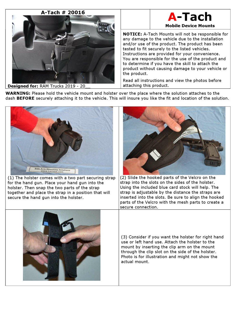 ATACH MOUNTS 20016 MANUAL Pdf Download ManualsLib