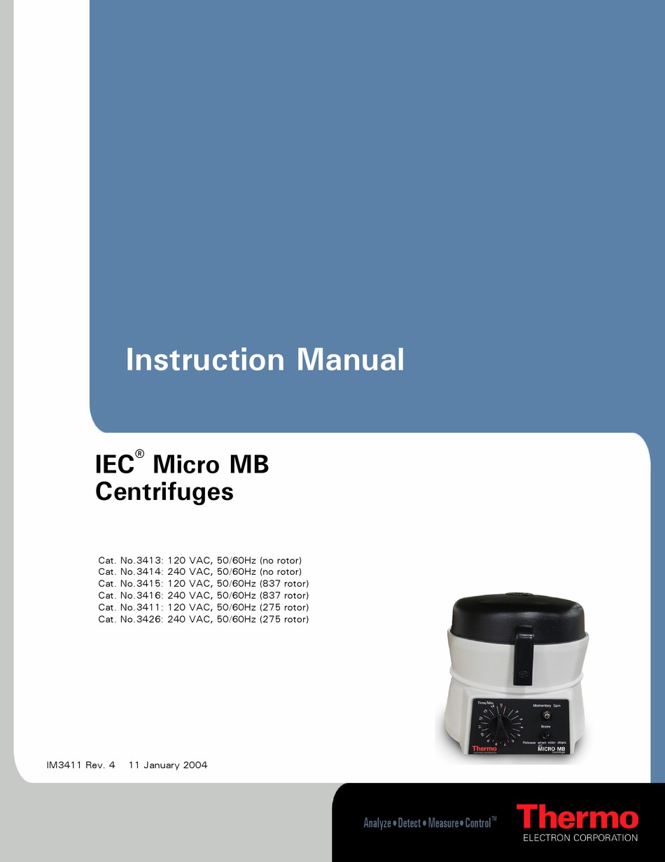 THERMO 3413 INSTRUCTION MANUAL Pdf Download | ManualsLib