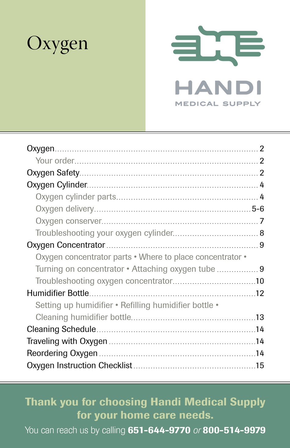 OXYGEN HANDI MEDICAL SUPPLY MANUAL Pdf Download ManualsLib