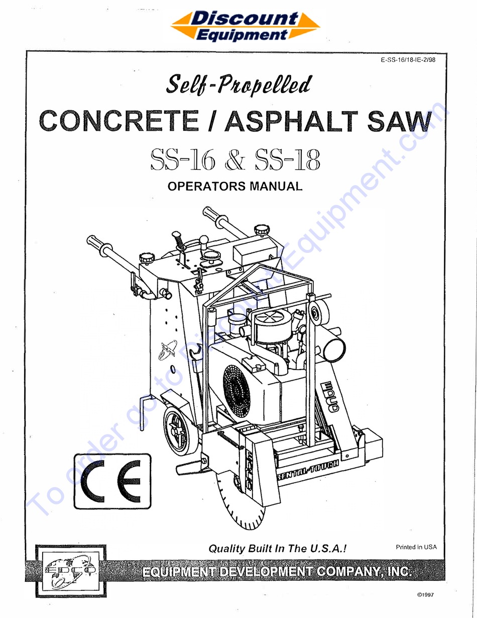 DISCOUNT EQUIPMENT SS16 OPERATOR'S MANUAL Pdf Download ManualsLib