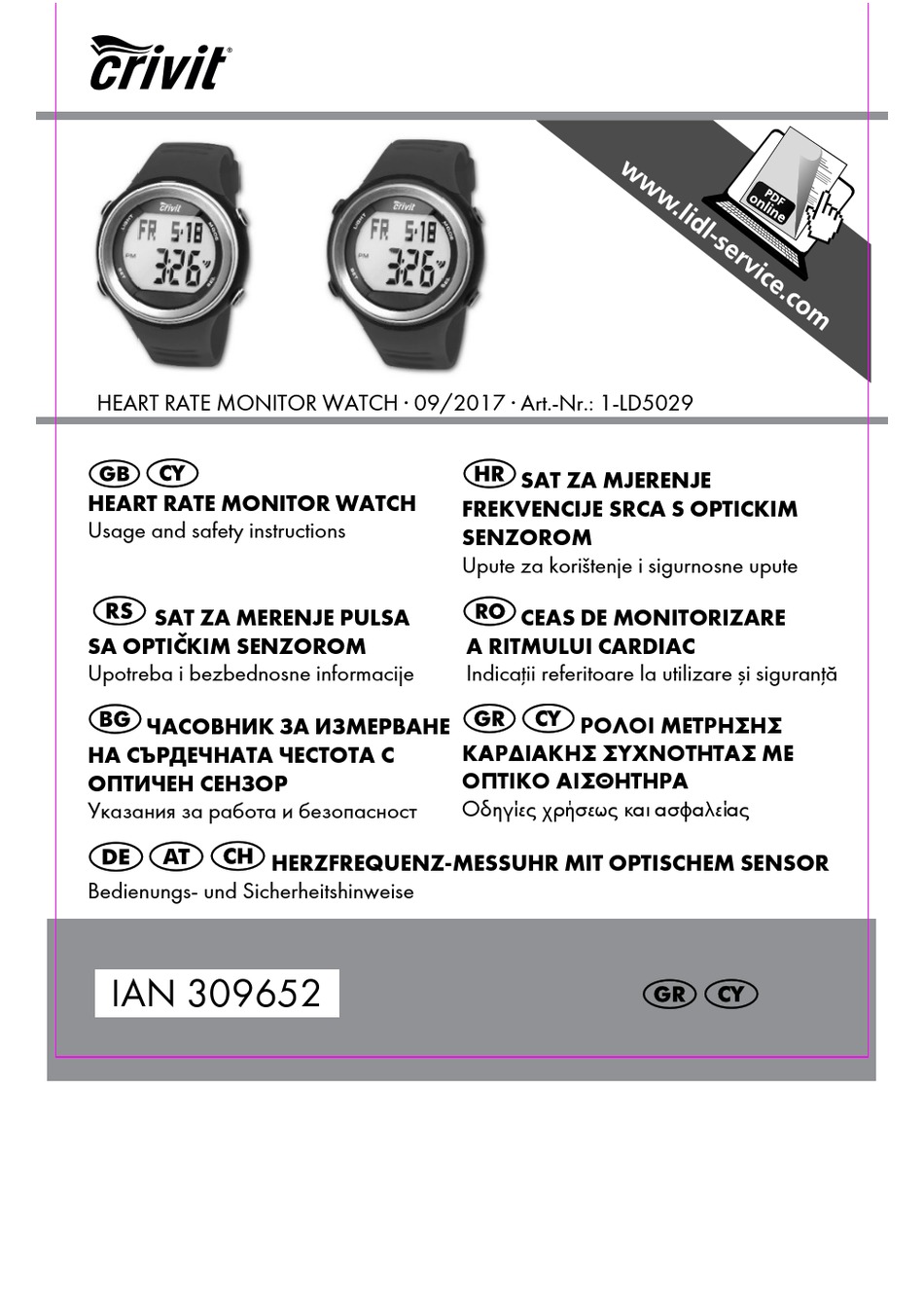 CRIVIT 1LD5029 USAGE AND SAFETY INSTRUCTIONS Pdf Download ManualsLib