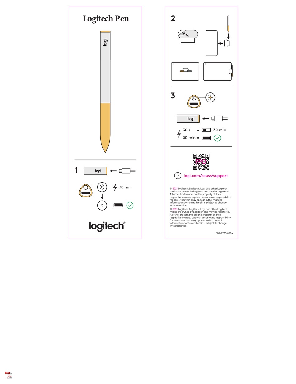 LOGITECH PEN QUICK START MANUAL Pdf Download ManualsLib