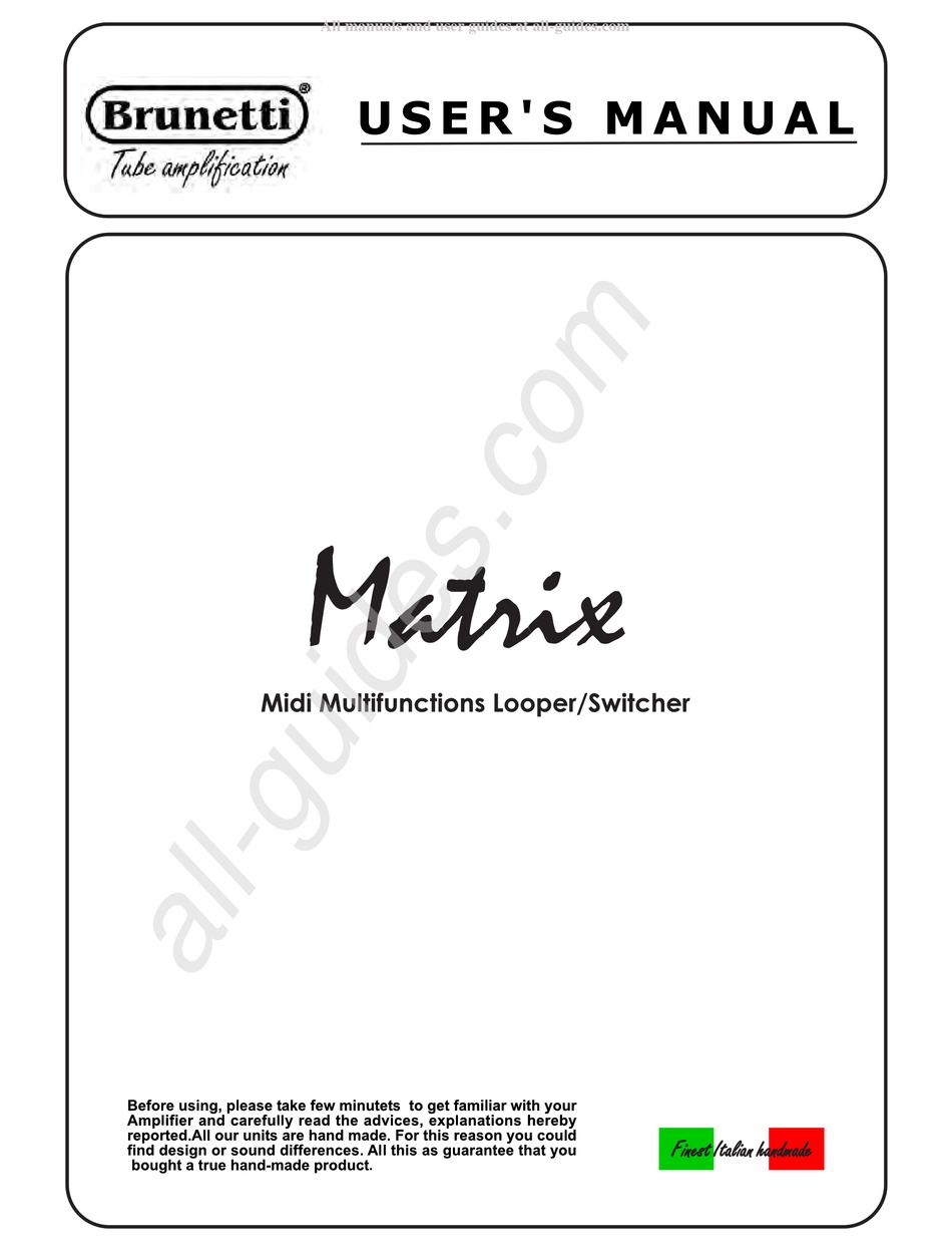 MATRIX USER MANUAL Pdf Download ManualsLib