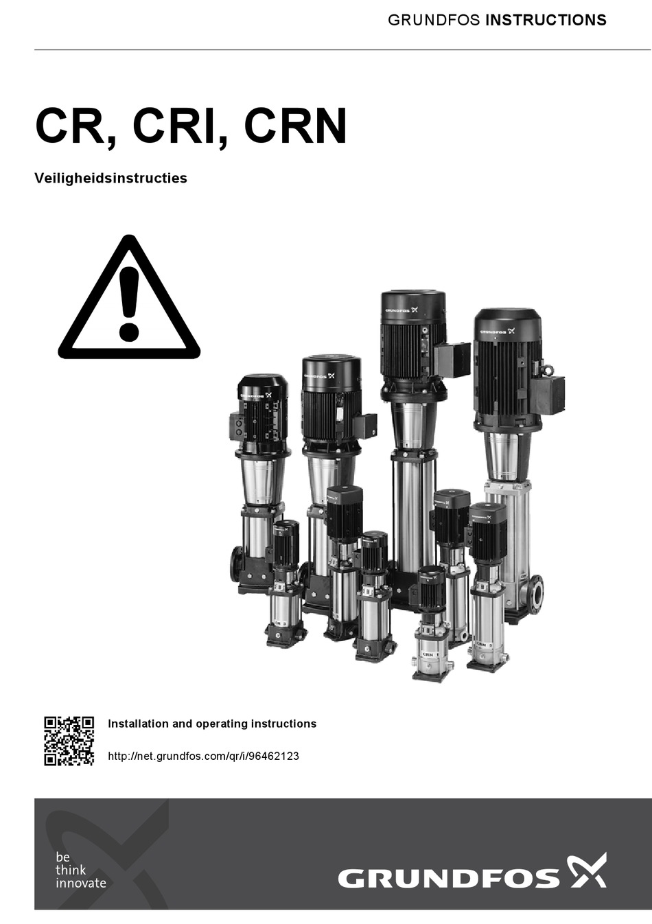 GRUNDFOS CR INSTALLATION AND OPERATING INSTRUCTIONS MANUAL Pdf Download ...