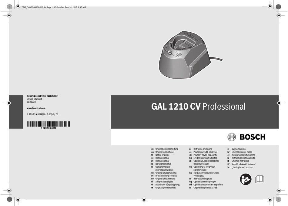 Bosch Professional Gal 1210 Cv Original Instructions Manual Pdf Download Manualslib 3869