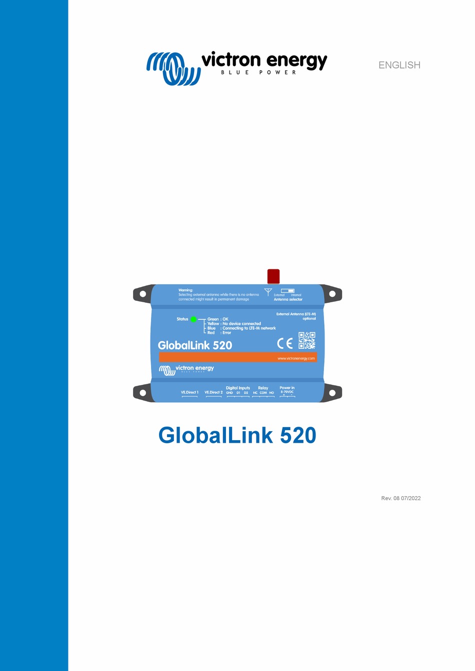 VICTRON ENERGY GLOBALLINK 520 MANUAL Pdf Download ManualsLib