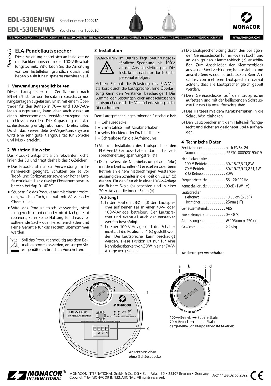 MONACOR EDL530EN/SW QUICK START MANUAL Pdf Download ManualsLib
