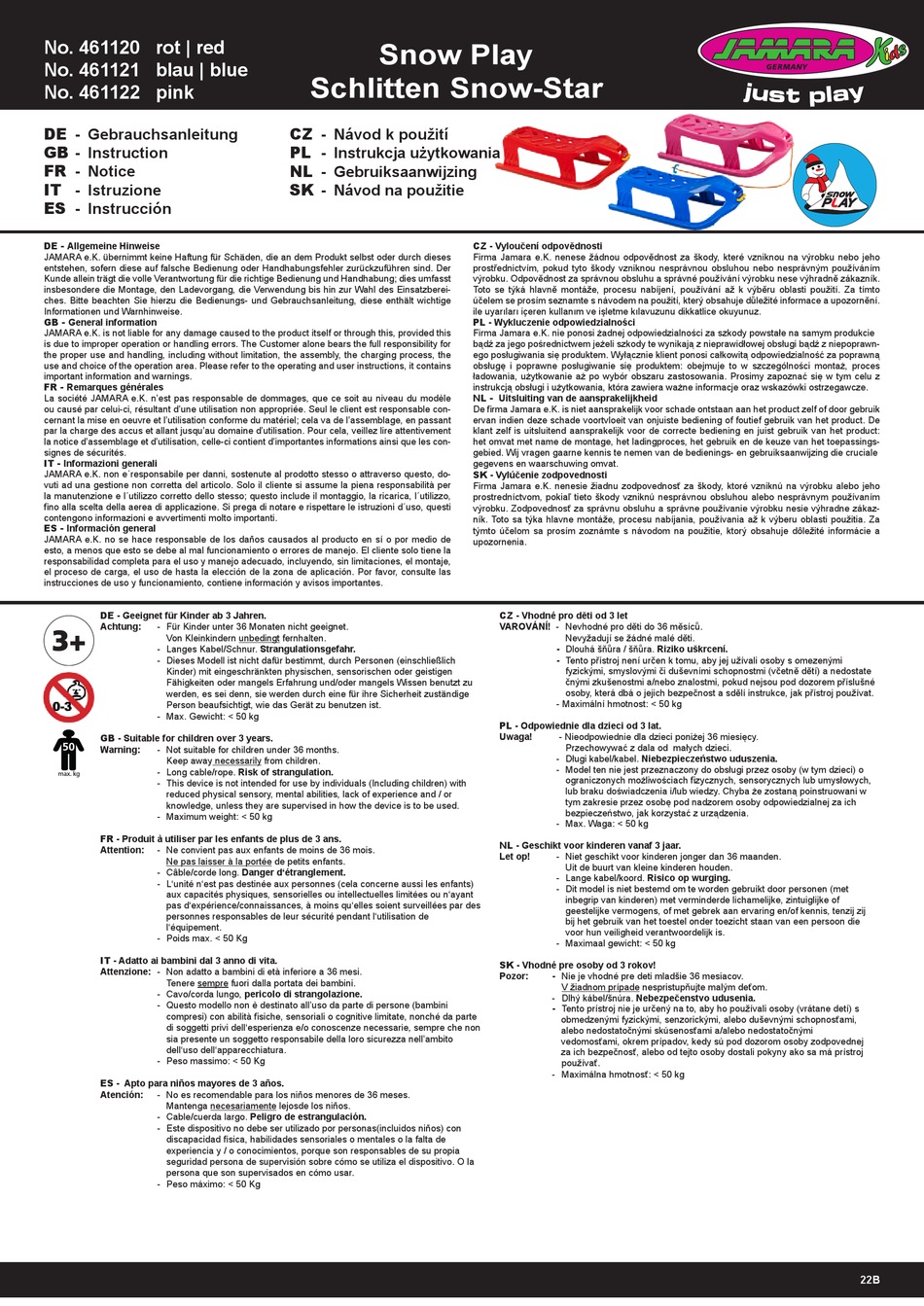 JAMARA Snow Play Schneeballzange Duo - Kinder Schneeballformer 38cm Für Perfekte Schneebälle