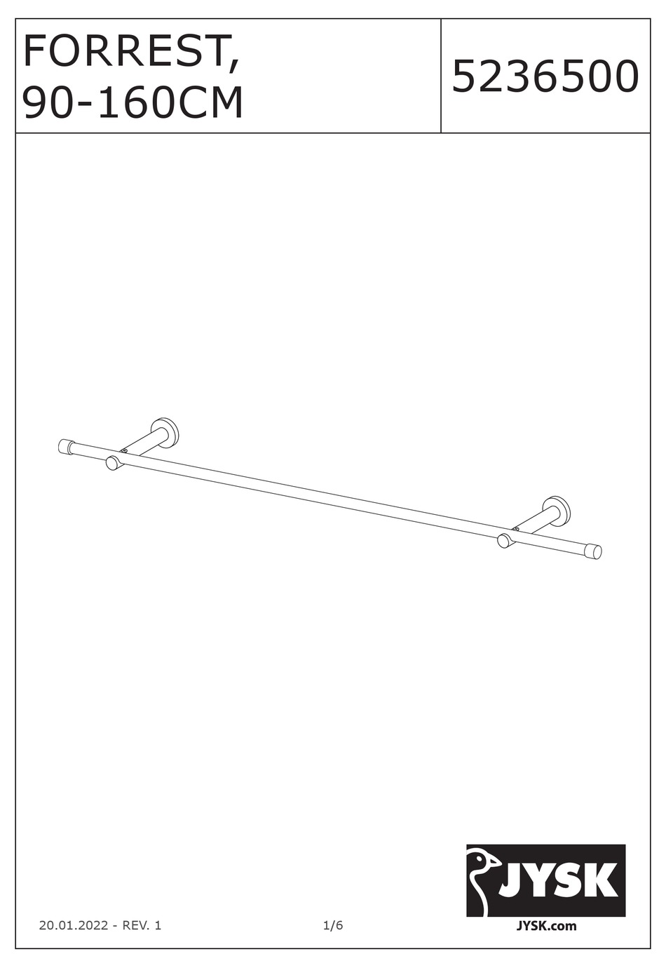 JYSK FORREST 5236500 ASSEMBLY INSTRUCTIONS MANUAL Pdf Download ManualsLib