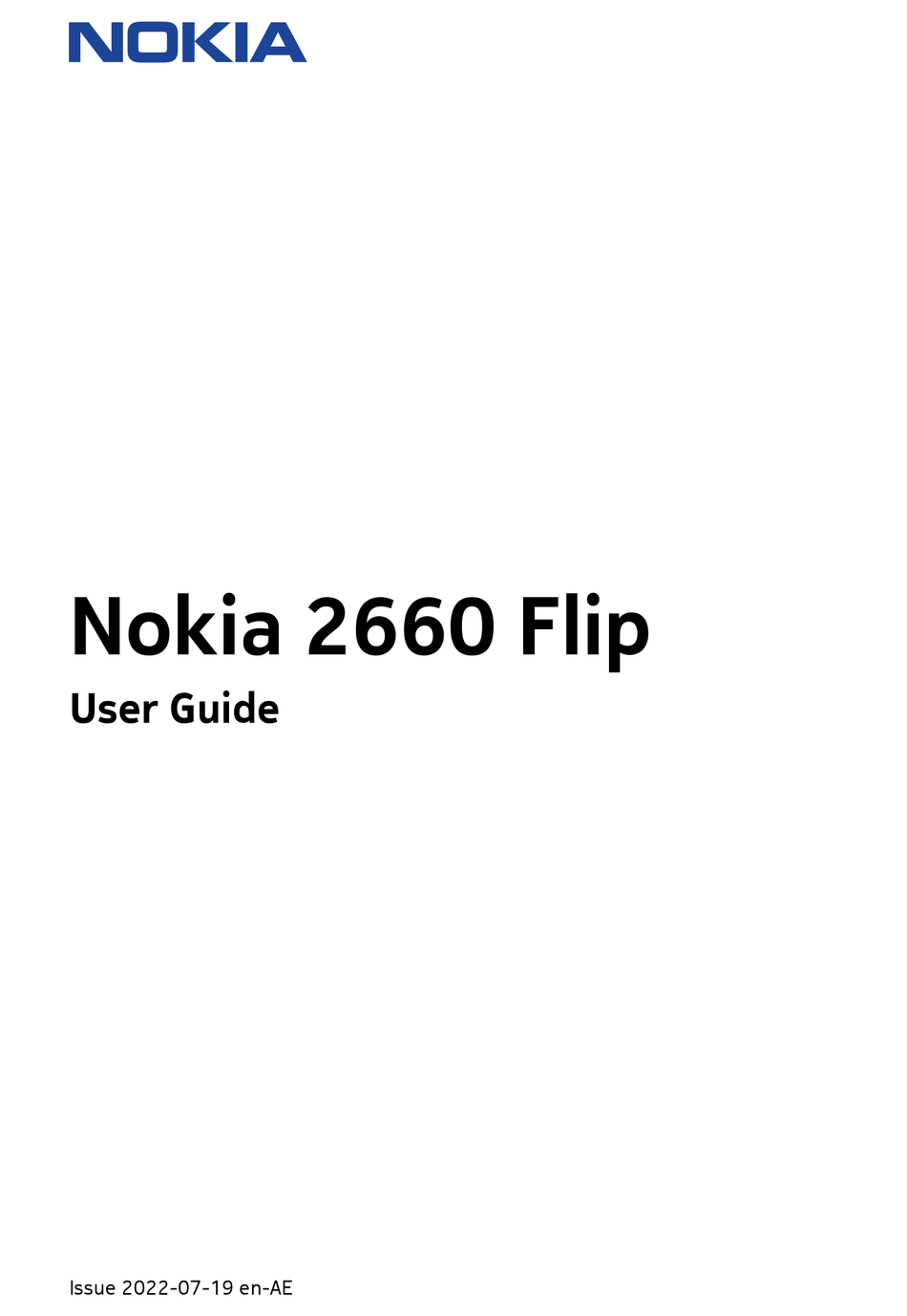 NOKIA 2660 FLIP USER MANUAL Pdf Download | ManuaLib
