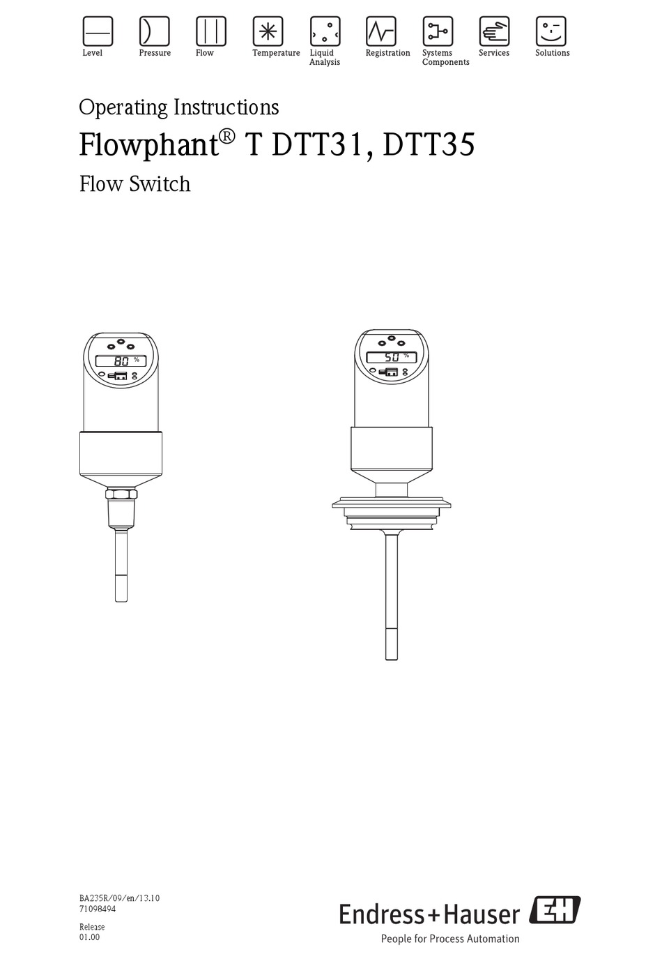 ENDRESS+HAUSER FLOWPHANT T DTT31 OPERATING INSTRUCTIONS MANUAL Pdf Download ManualsLib