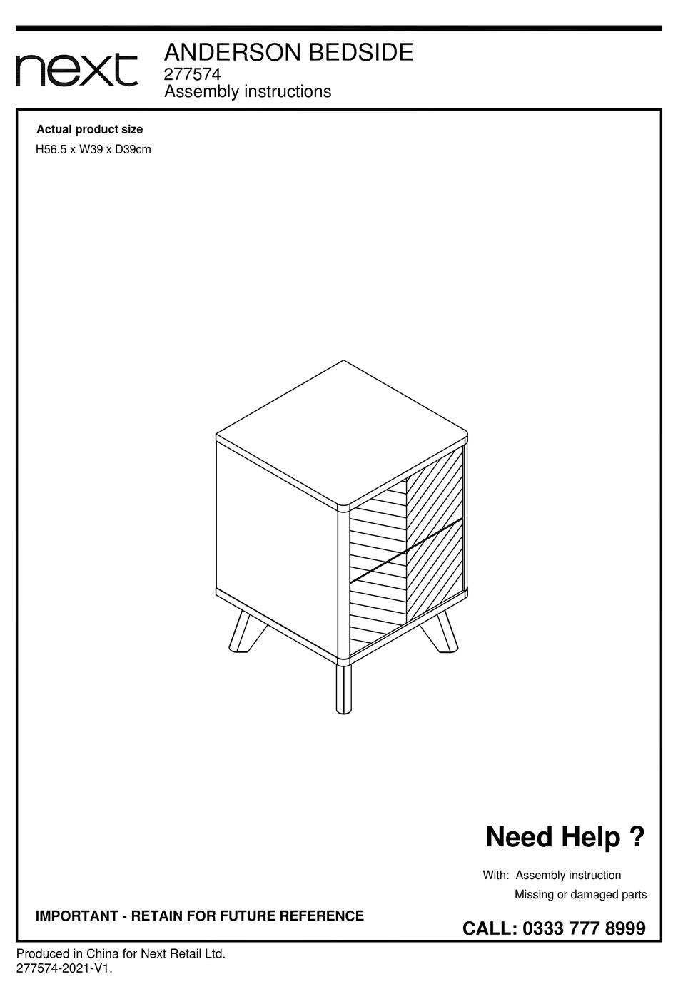 NEXT ANDERSON 277574 ASSEMBLY INSTRUCTIONS MANUAL Pdf Download ManualsLib