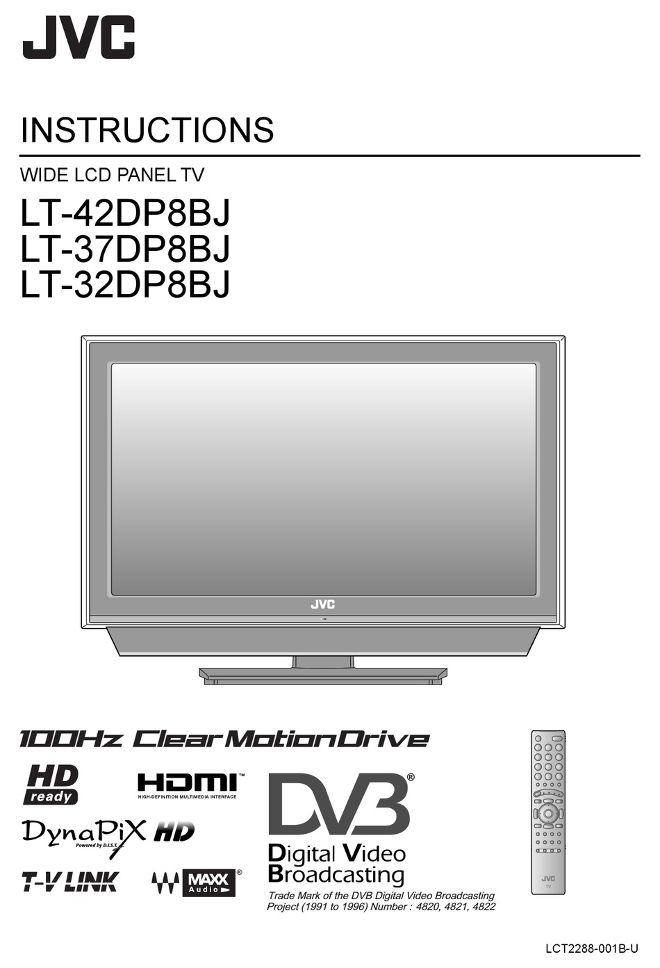 JVC LT 42DP8BJ INSTRUCTIONS MANUAL Pdf Download ManualsLib