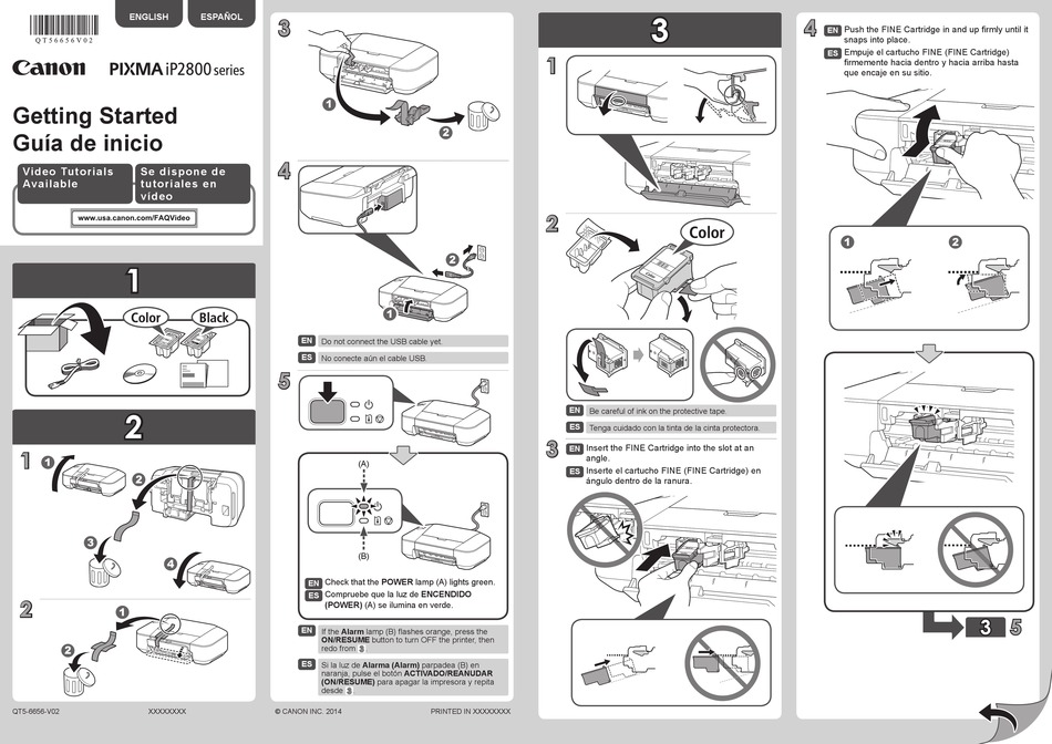 CANON PIXMA IP2820 GETTING STARTED Pdf Download ManualsLib