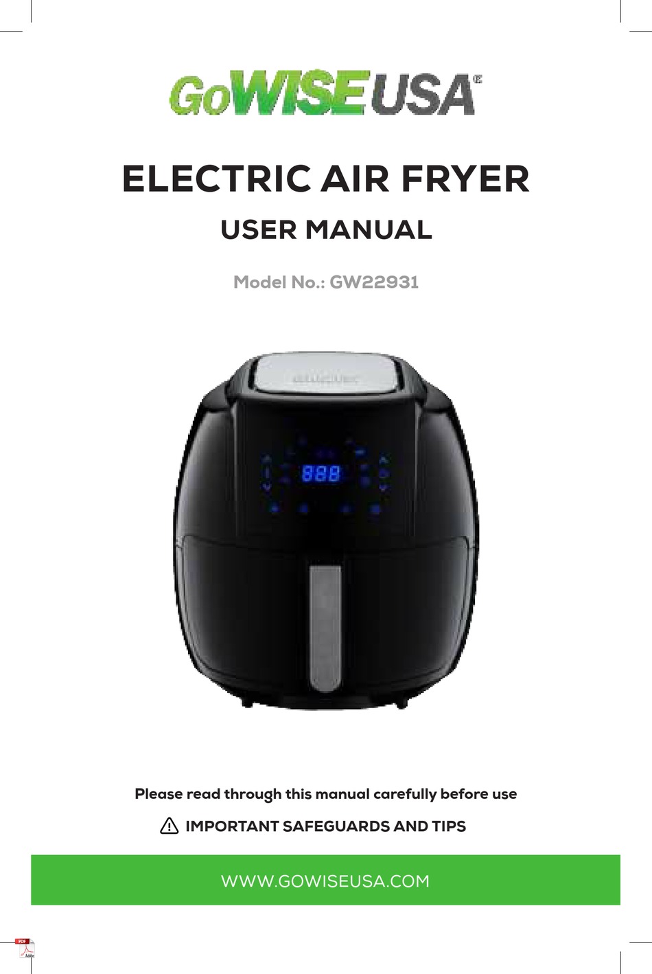 GOWISE USA GW22931 USER MANUAL Pdf Download ManualsLib