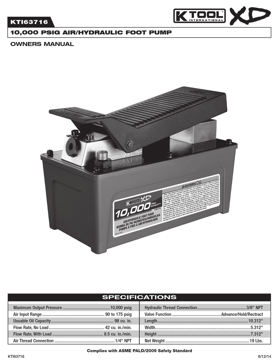 K Tool International Kti63716 Owners Manual Pdf Download Manualslib 