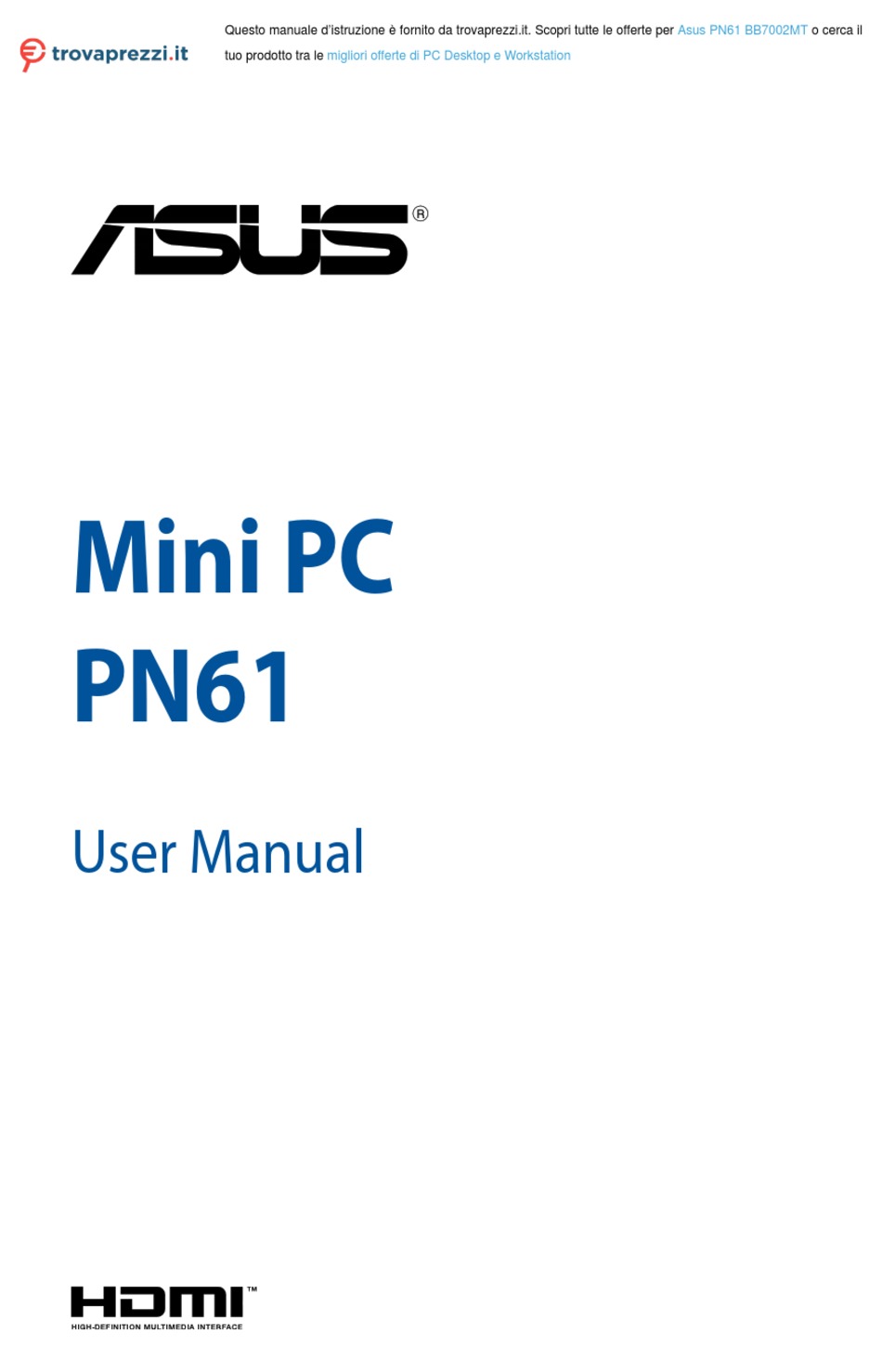 ASUS BB7002MT USER MANUAL Pdf Download | ManualsLib