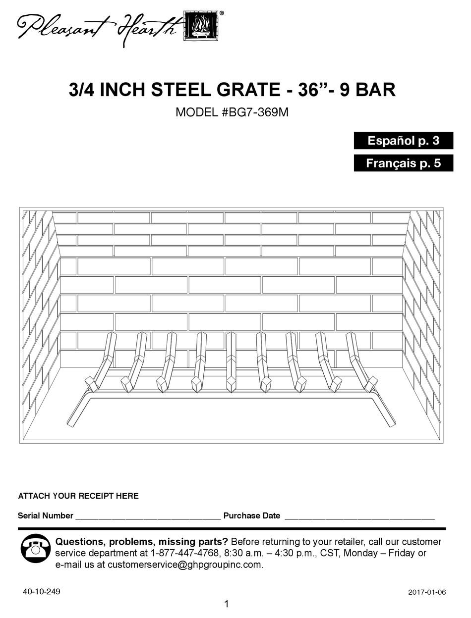 PLEASANT HEARTH BG7369M MANUAL Pdf Download ManualsLib
