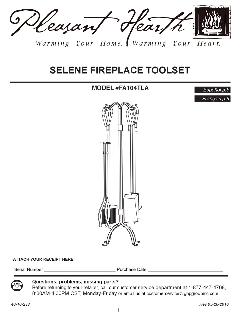 PLEASANT HEARTH FA104TLA MANUAL Pdf Download | ManualsLib