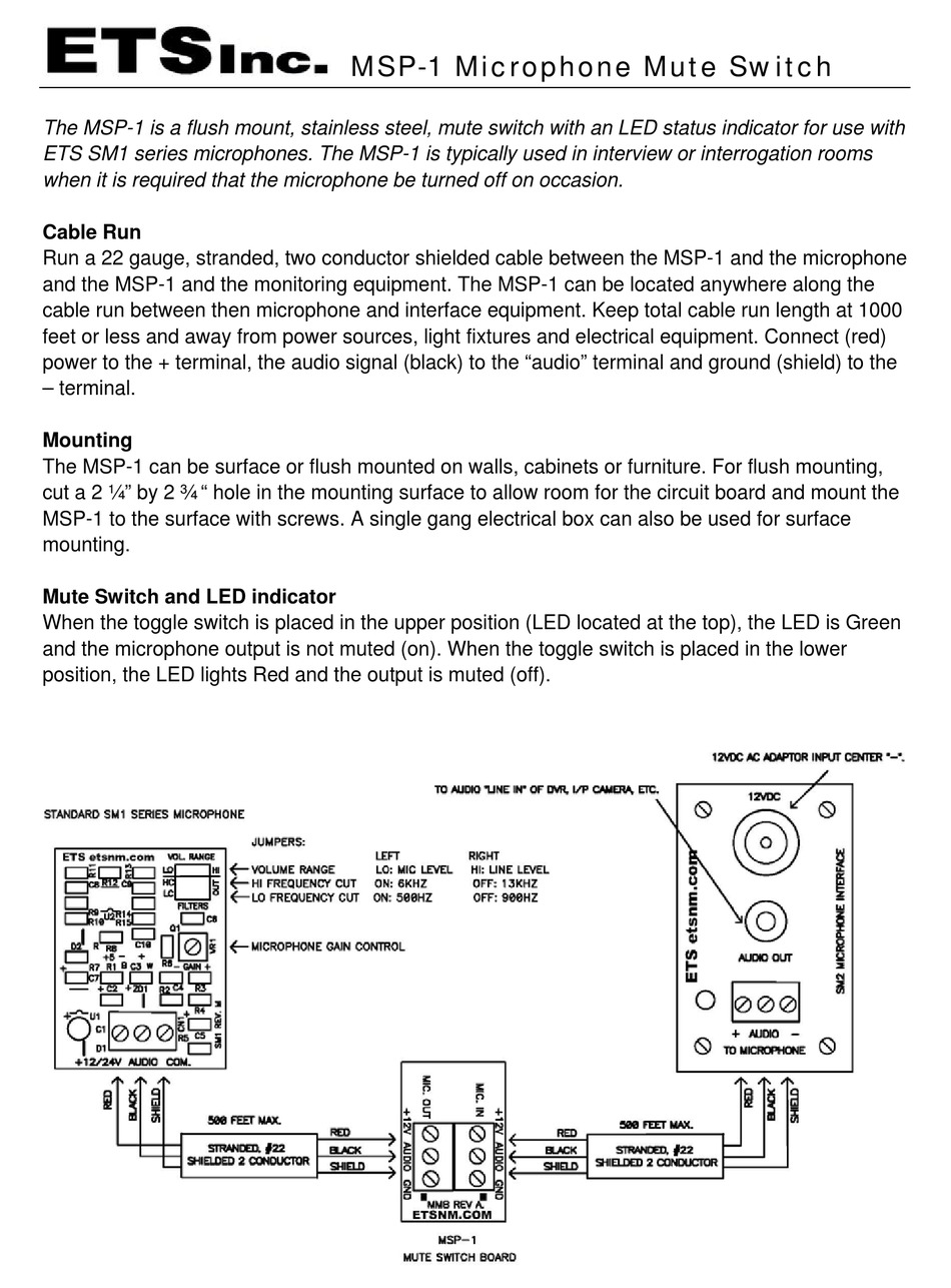 ETS MSP-1 MANUAL Pdf Download | ManualsLib