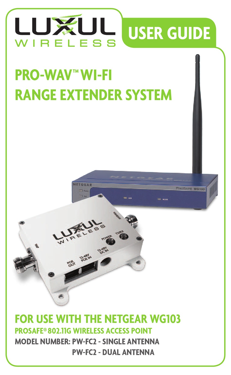 LUXUL PROWAV PWFC2 USER MANUAL Pdf Download ManualsLib