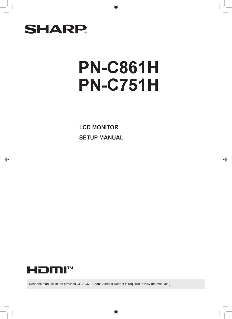 SHARP AQUOS BOARD PNC861H SETUP MANUAL Pdf Download ManualsLib