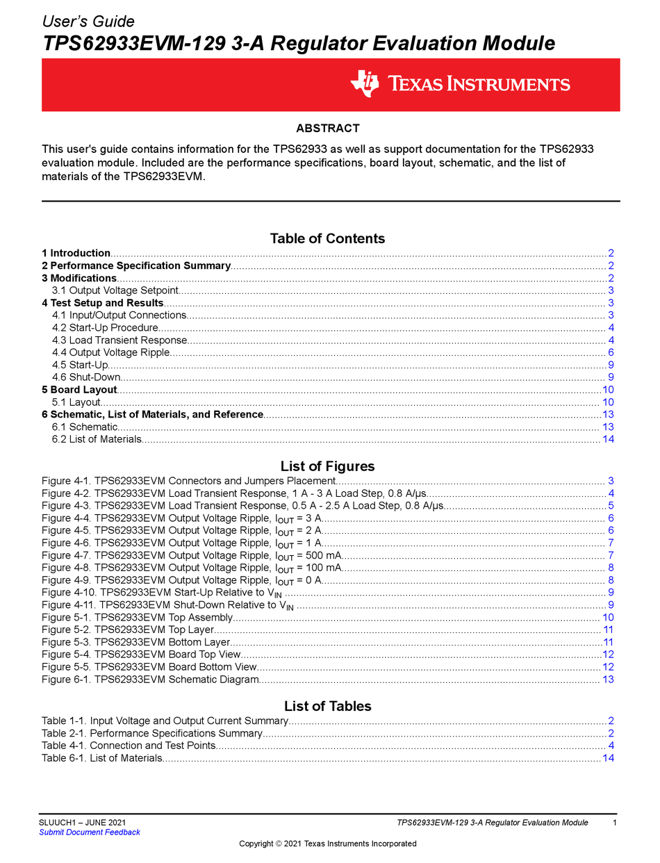 TEXAS INSTRUMENTS TPS62933 USER MANUAL Pdf Download | ManualsLib