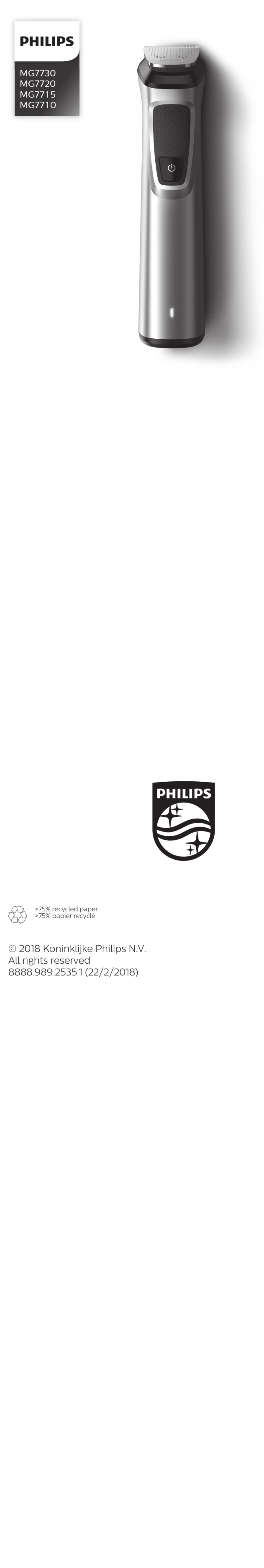 PHILIPS MULTIGROOM 7000 SERIES USER MANUAL Pdf Download ManualsLib