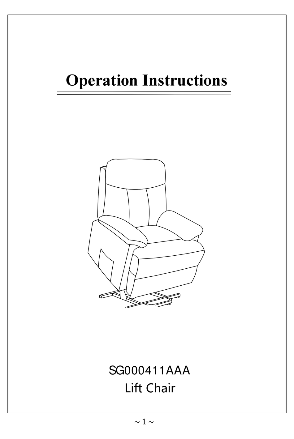 HOME DEPOT SG000411AAA OPERATION INSTRUCTIONS MANUAL Pdf Download