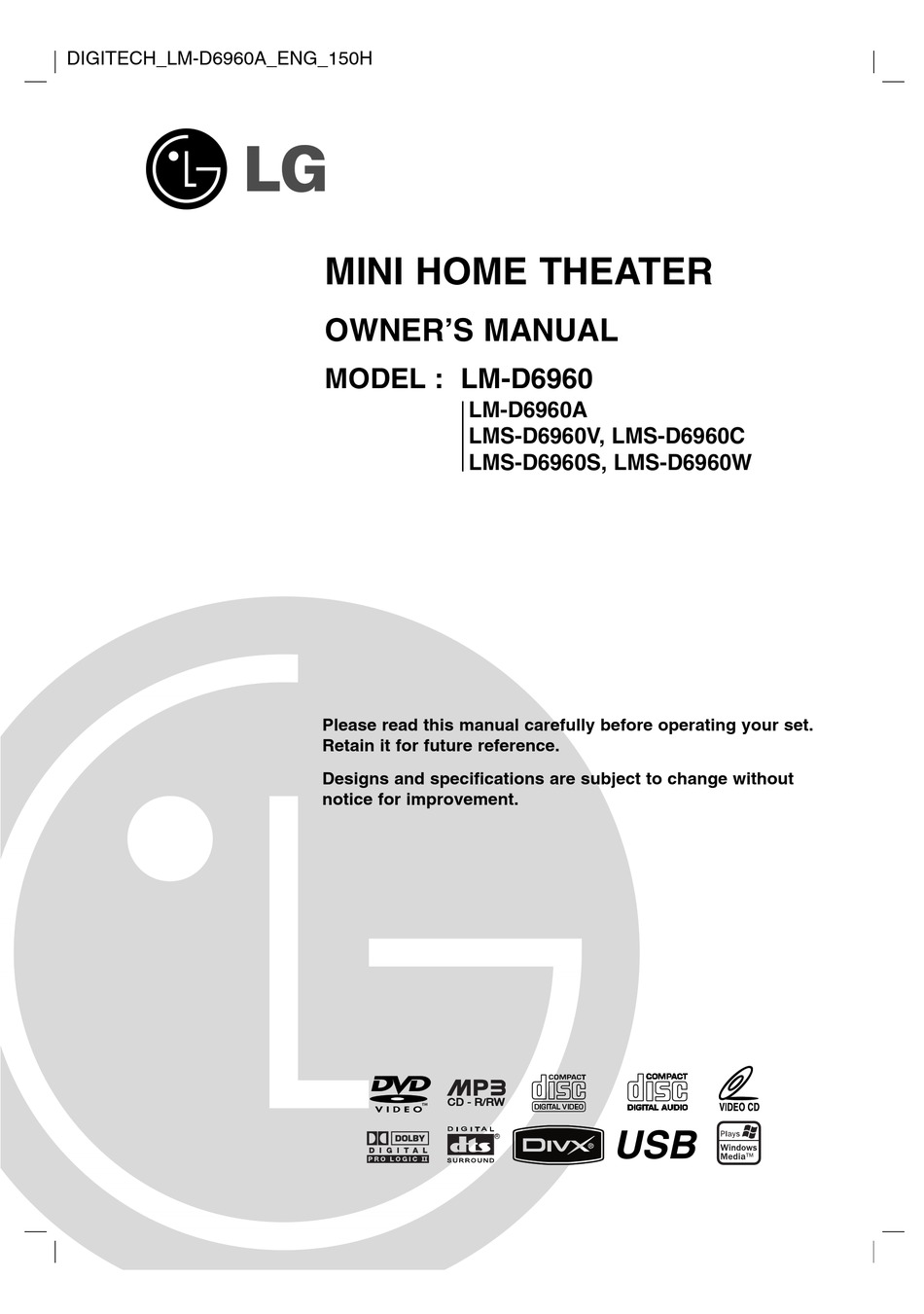 LG LM-D6960 OWNER'S MANUAL Pdf Download | ManualsLib