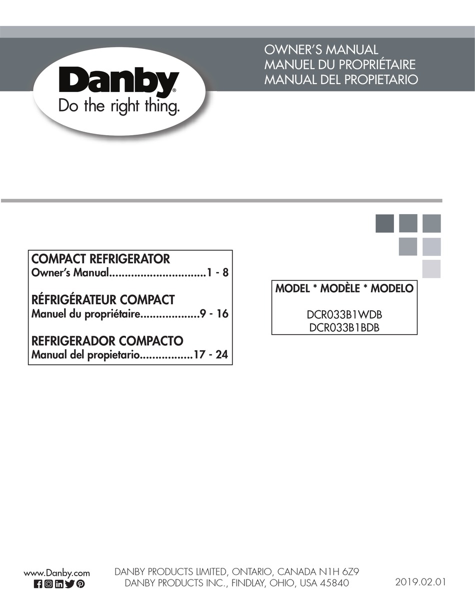 DANBY DCR033B1WDB OWNER'S MANUAL Pdf Download | ManualsLib