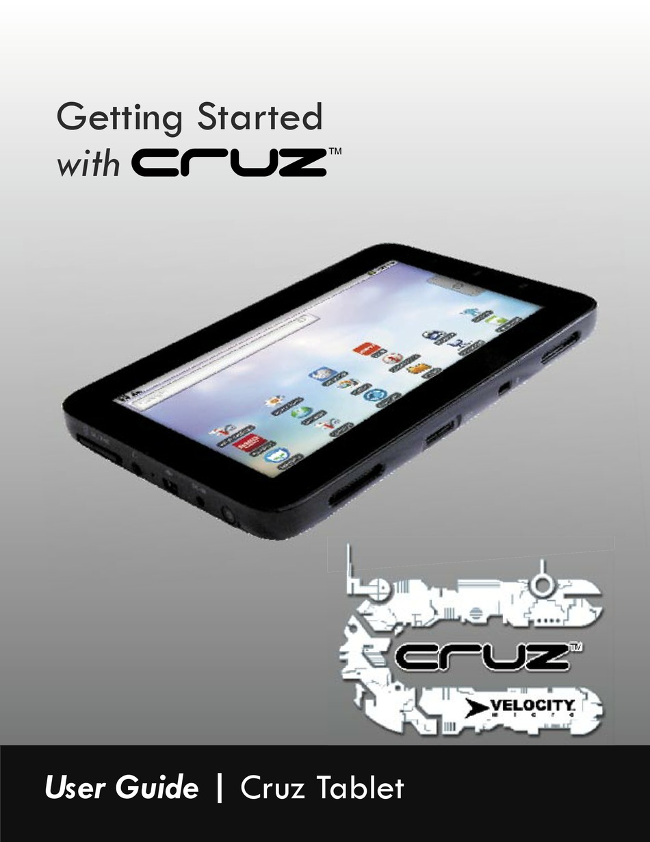 VELOCITY CRUZ T104 GETTING STARTED Pdf Download ManualsLib